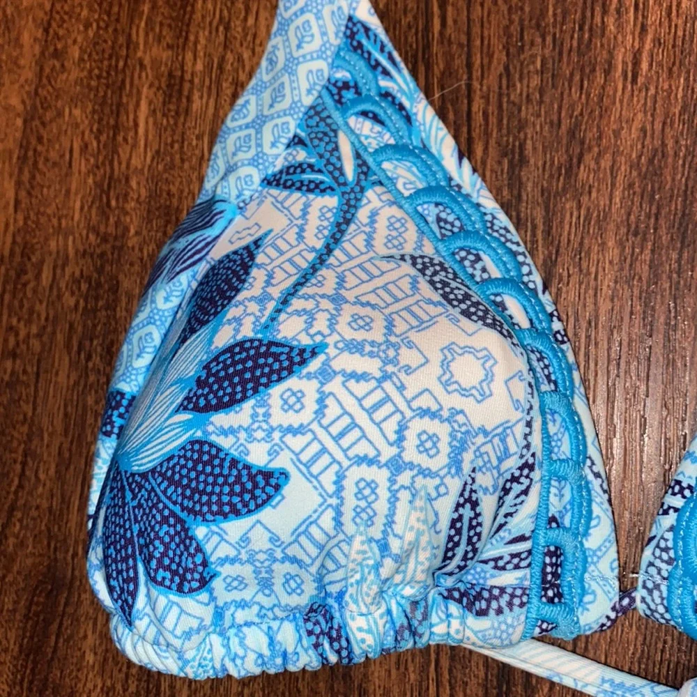 Seafolly Bali Hai Iceberg Triangle Bikini Top-Women’s Size 2 (XS) New w/Tags